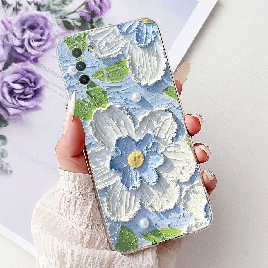 For Xiaomi Poco M3 Case Poco M3 Pro 5G Cover Fashion Flower Bowknot Capa Soft Slim Silicone Bumper For Xiaomi PocoM3 M3Pro Shell