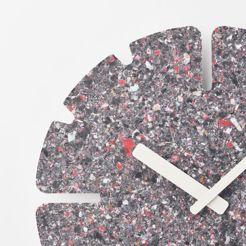 Lemnos Paneco Analog Wall Clock, Made with Recycled Fiber Board, PANECO CLOCK HIL22-11 A MID, Round Slit