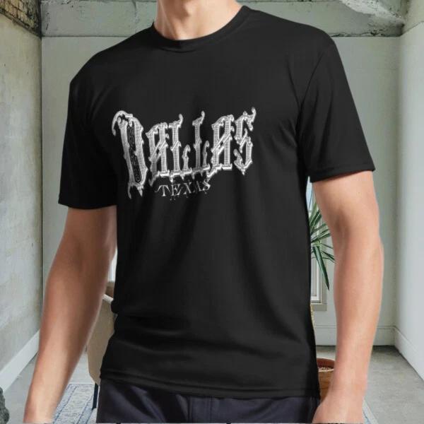 New Vintage Dallas, TX Active Logo Men s Black T shirt Funny Size S to 5XL L