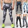 Erkek Koşu Tayt Kamuflaj Bisiklet Tayt SPOR Sıkıştırma Pantolon Spor Eğitimi Fitness Pantolon