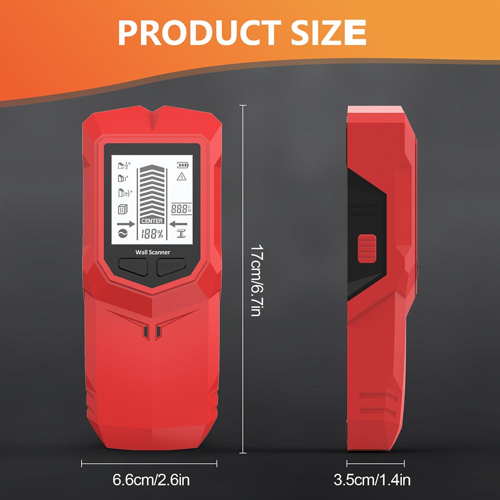 HW-910 Multi-purpose Wall Detector, AC Wire, Cable Detector, Depth Tracker, Wall Metal Detector, Wood Finder