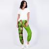 Women's Casual Fashion Christmas Print Sweatpants With Drawstring Waistband And Cuffed Legs