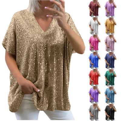 Sequin Tank Tops For Women Sleeveless Shiny Party Shirts Sequin T Shirt
