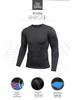 Men's Solid Color Long Sleeve Compression Sport Shirt - Sweat-Wicking, Quick-Drying, Elastic Fitness Running Top