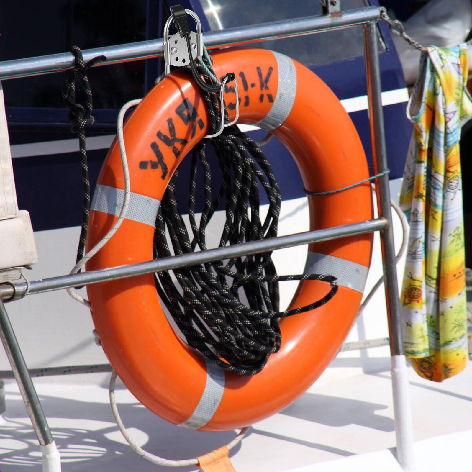 Horseshoe Lifebuoy Holder Kit 316 Stainless Steel Ship Lifebuoy Bracket Angle Adjustable Lifebuoy Ring Bracket Portable