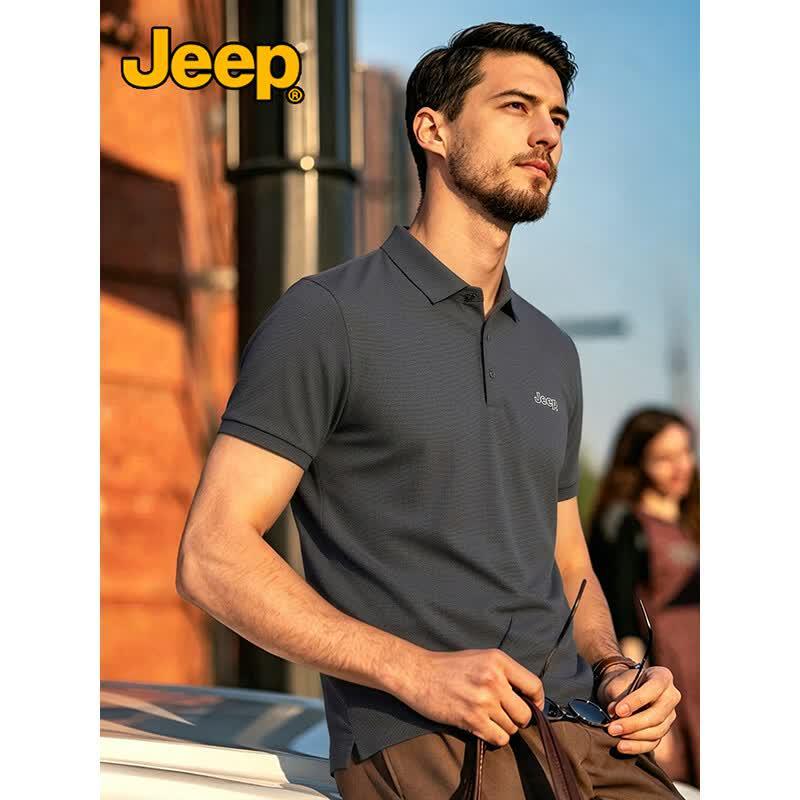 JEEP Men s Summer Breathable Ice Silk Polo T-Shirt XL