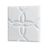 3D Wall Panels 33-Pack 11.81x11.81'' PVC 32 Sq.Ft Coverage Floral White