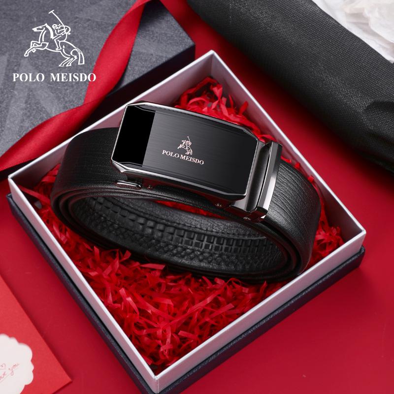 

Paul Messder Men s High-End Genuine Leather Automatic Buckle Belt - Premium Business Cowhide for Young Professionals 110 cm