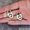 Alloy Silver Big Hoop Earrings Silvery Retro Fashion Earrings Exaggerated Hoop Earrings  Women