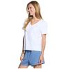 Skechers Signature V-Neck Tee, Womens white T-shirt