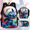 Stitc Schoolbag, Primary And Secondary School Student Backpack, Satchel, Pencil Case, Three-Piece Set, Animation Cartoon