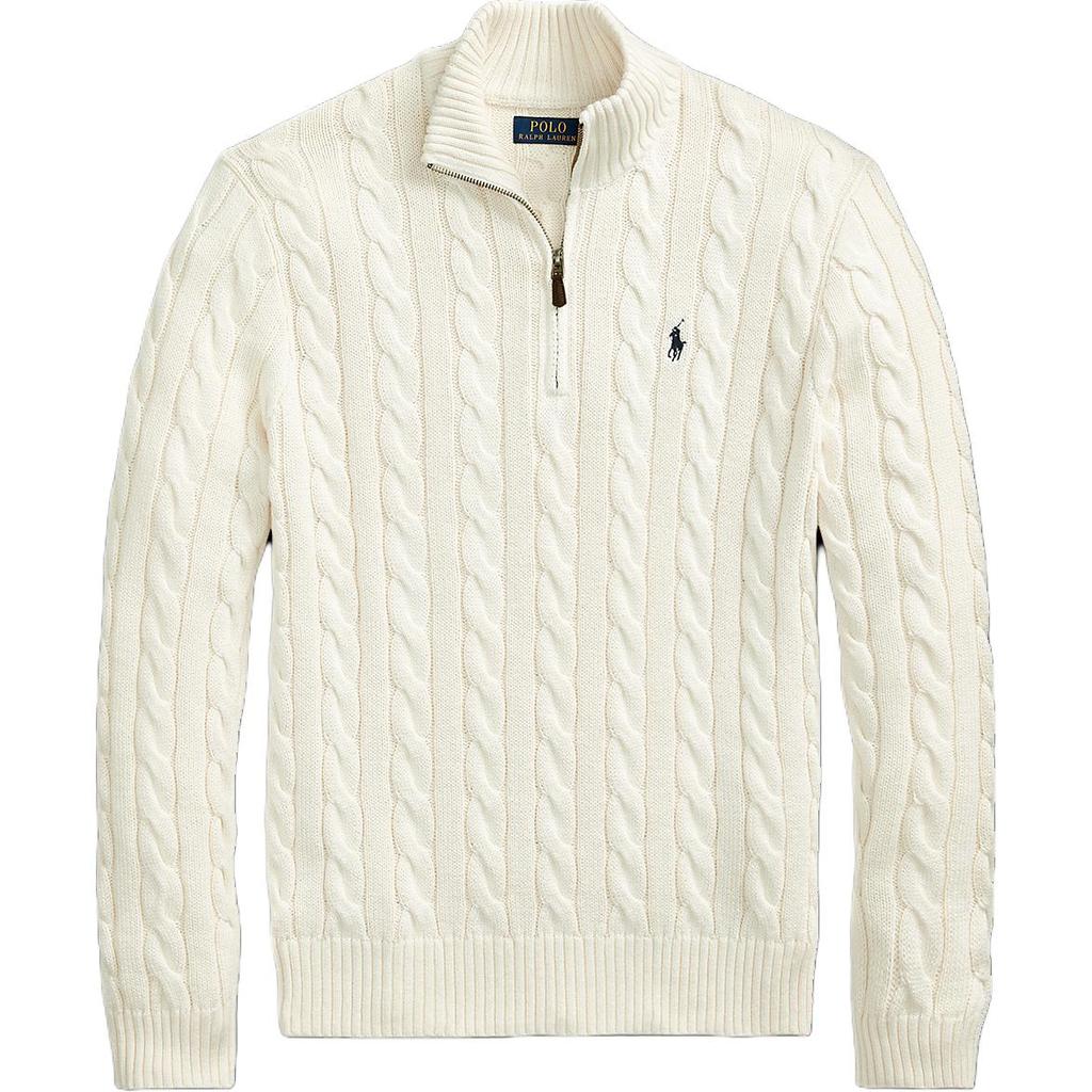 Polo Ralph Lauren Solid Color Pony Embroidered Long Sleeve Knit Sweater Men Sweater White 710810841015