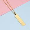 Geometric European & American Style Stainless Steel Bar Pendant Necklace