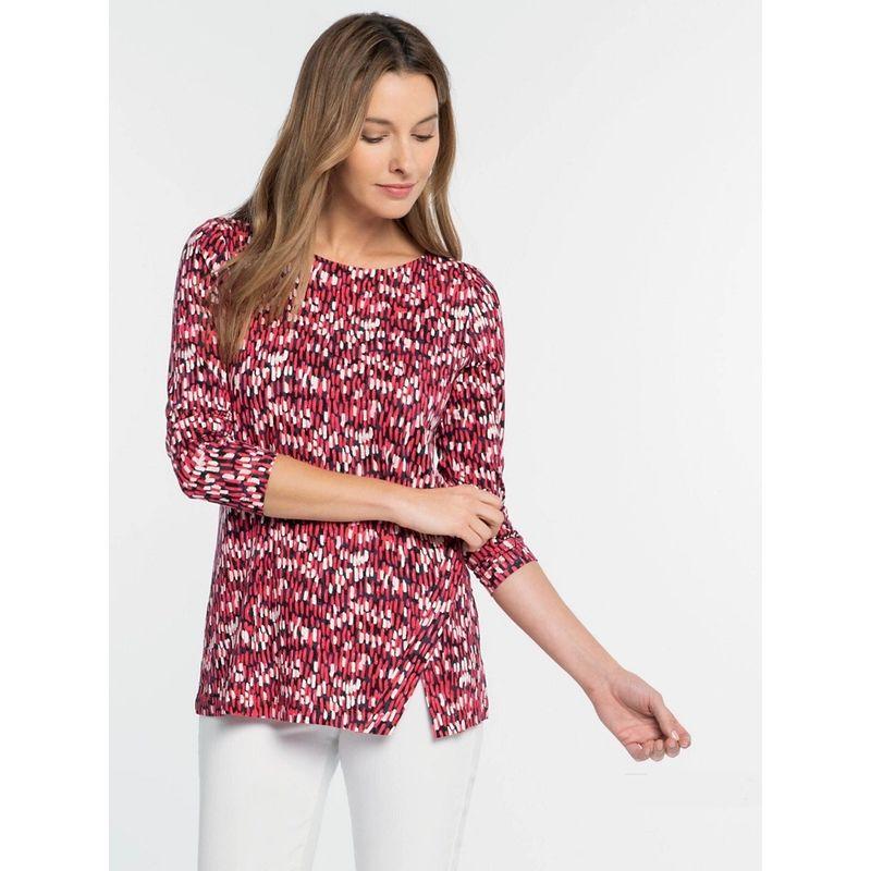 

Омолаживающий трикотажный пуловер из древесного тенселя с длинными рукавами, модный и повседневный Red Black and White L