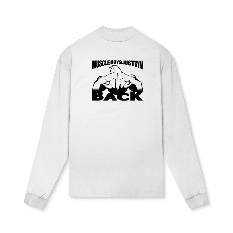 

Мужская осенняя одежда, однотонный пуловер большого размера, футболка для бега на открытом воздухе, хлопковая футболка XXL