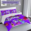 3pcs Smiling Critters Duvet Cover Set, Includes 1 Duvet Cover and 2 Pillowcases,Skin-Friendly&Comfortable Fabric,Suitable Bedding Sets