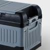 Car Trunk Storage Box 2 Lids Collapsible Multi Compartment Plastic Car Storage Organizer with Waterproof Bag Black Grey