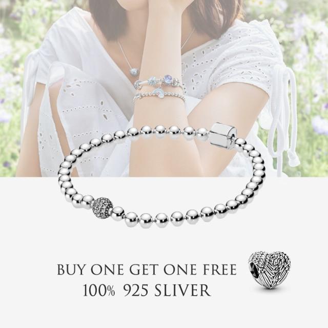 New S925 Sterling Silver Moments Crown O Clasp Snake Chain Bracelet Fit Original Sliver Charms For Women Diy Making Jewelry