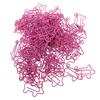 100pcs Paper Clips Prevent Slip Cute Pig Shaped Decorative Bookmark Metal Paperclips for School