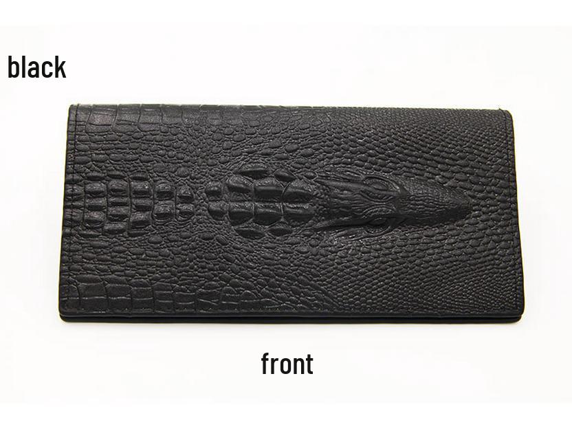 Pánská dlouhá business peněženka MenBense se vzorem krokodýlí kůže - Multifunkční, velkokapacitní, trendy peněženka