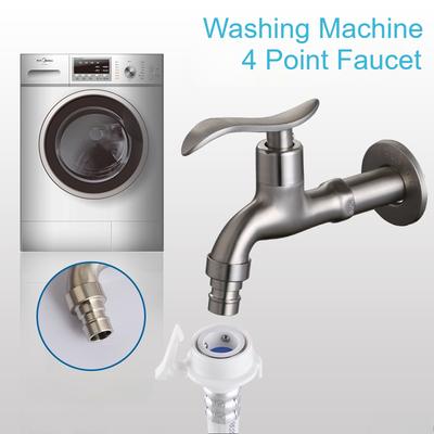 Wall Mounted Faucet 304 Stainless Steel Household Washing Machine Tap Outdoor Garden Faucet Toilet Basin Pool Tap Faucet