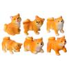 6Pcs Mini Decoration Hand-Painted Resin Small Dog Statues for Garden Patio Indoor Outdoor Miniature Puppy Sculptures