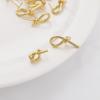 1pár mosazných náušnic s kroucenou geometrií pro ženy Náušnice pro dívky
