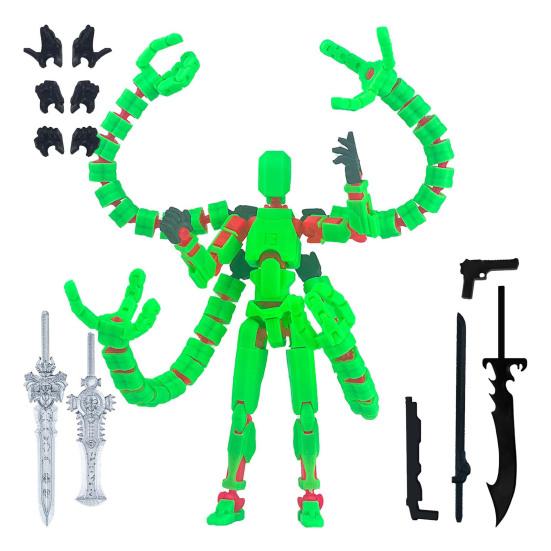 3D Printed Robot Action Figure with Accessories Movable Joints Robot Model Toy