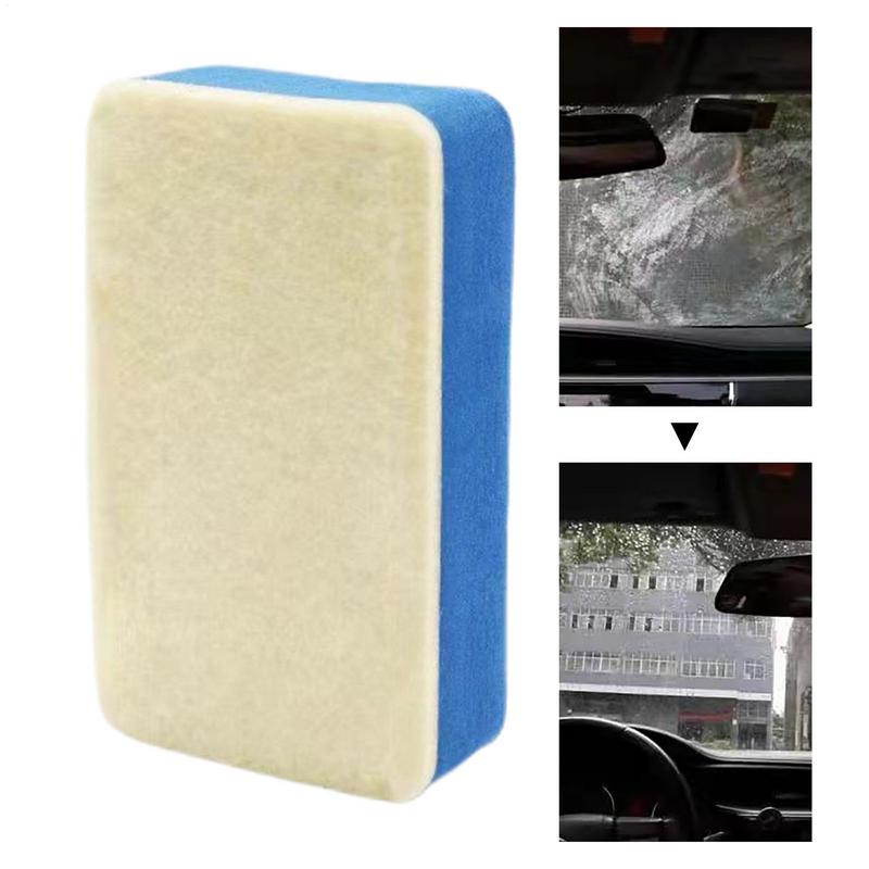 Windscreen Cleaning Polishing Pads Automatic Window Oil Film Cleaner Wool Felt Sponge for Car Windshield Decontamination Clean