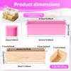 2Pcs 40oz Silicone Soap Mold with Wood Box Rectangular Homemade Soap Bath Bombs Mold Easy to Demold for Enthusiast and Beginner