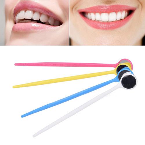 100pcs Dental Disposable Mouth Exam Mirrors Plastic Dental Instrument