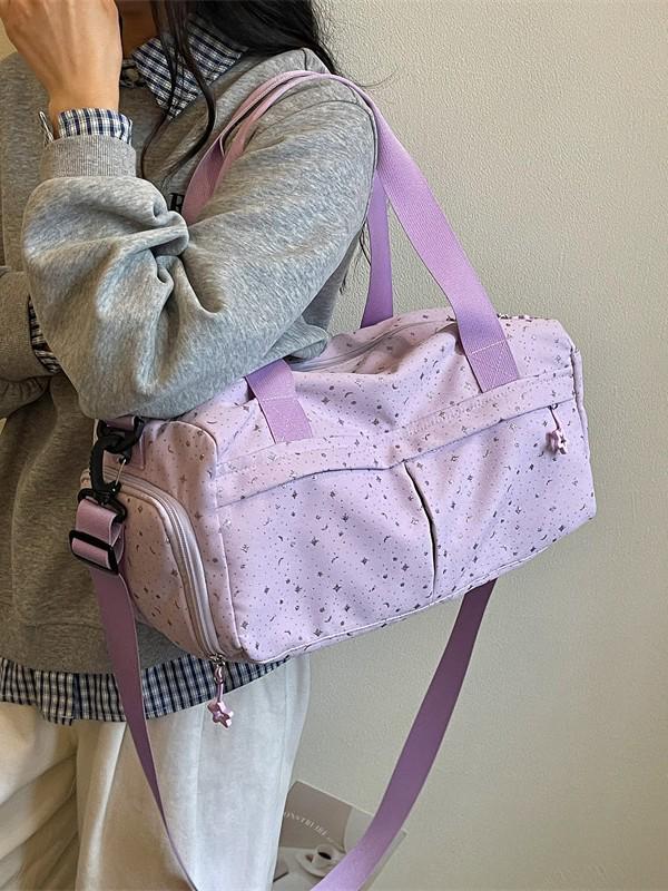Star Canvas Tote: Versatile Crossbody Travel Bag with Large Capacity