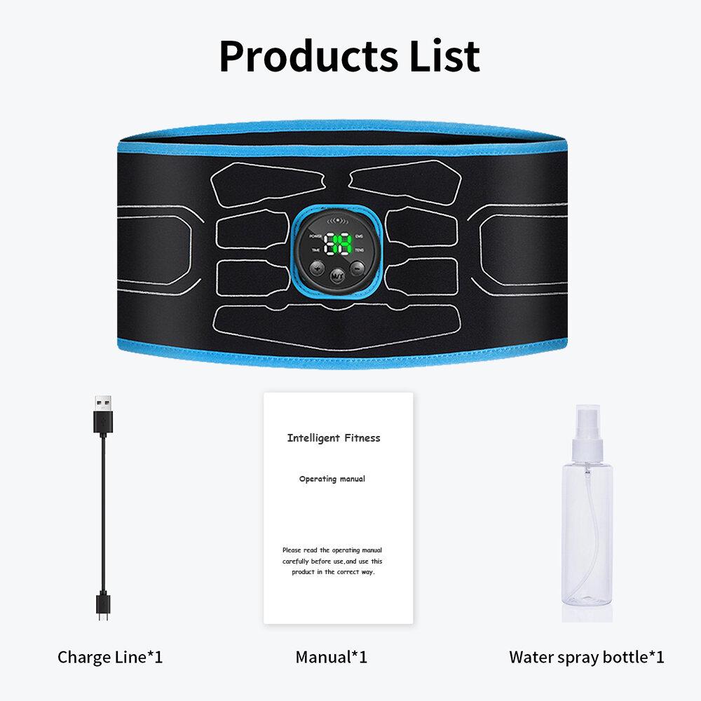 

EMS пояс для тонуса живота, электрическая стимуляция мышц, мышечный тонер, портативный фитнес-массажер, тренажер для талии, коррекция фигуры