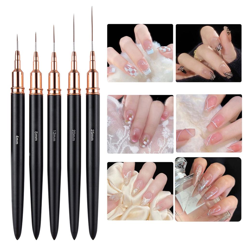 Nails Art Liner Brush Nails Painting Pen Nails Brush French Stripe Drawing Painting Pen Nails Art Brush Manicure Tool