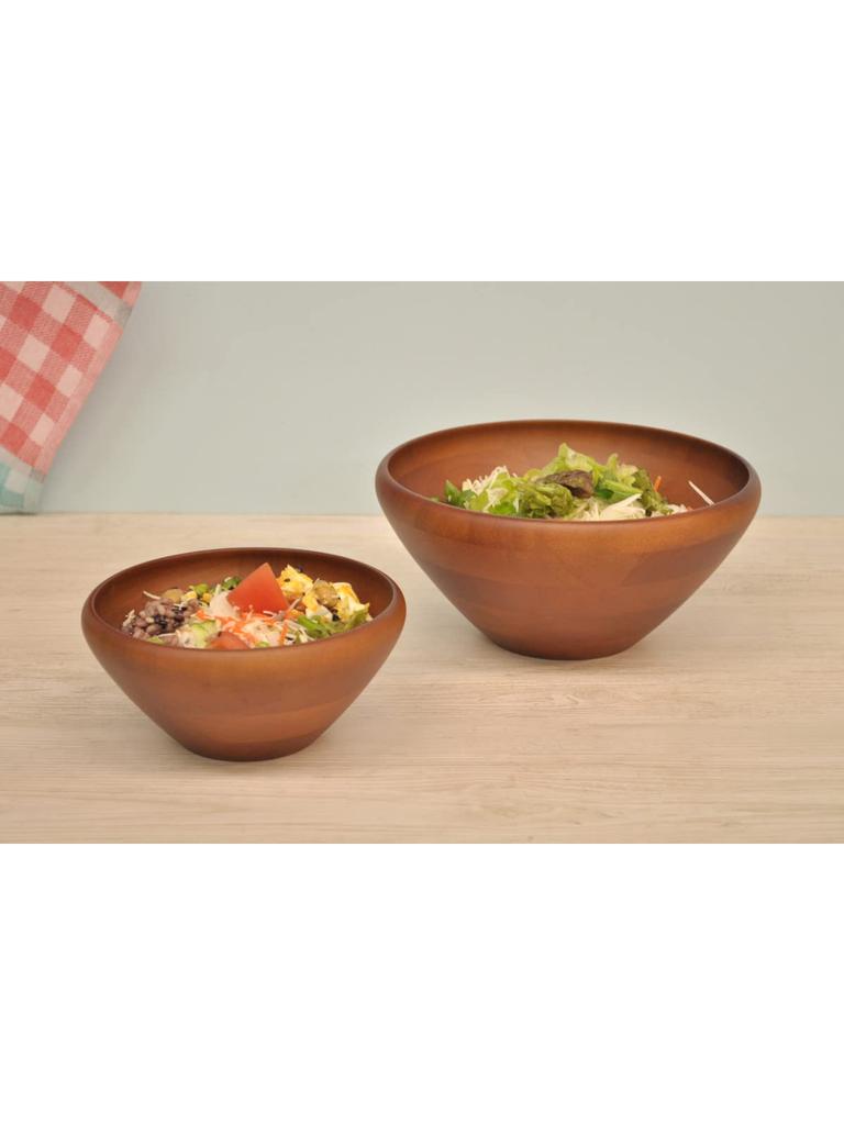 Swanson Shoji Salad with a Warm Wooden Feel and a Stylish Design That Blends Seamlessly Into Any Dining Bowl, Rubberwood, Brown, Medium, Table,