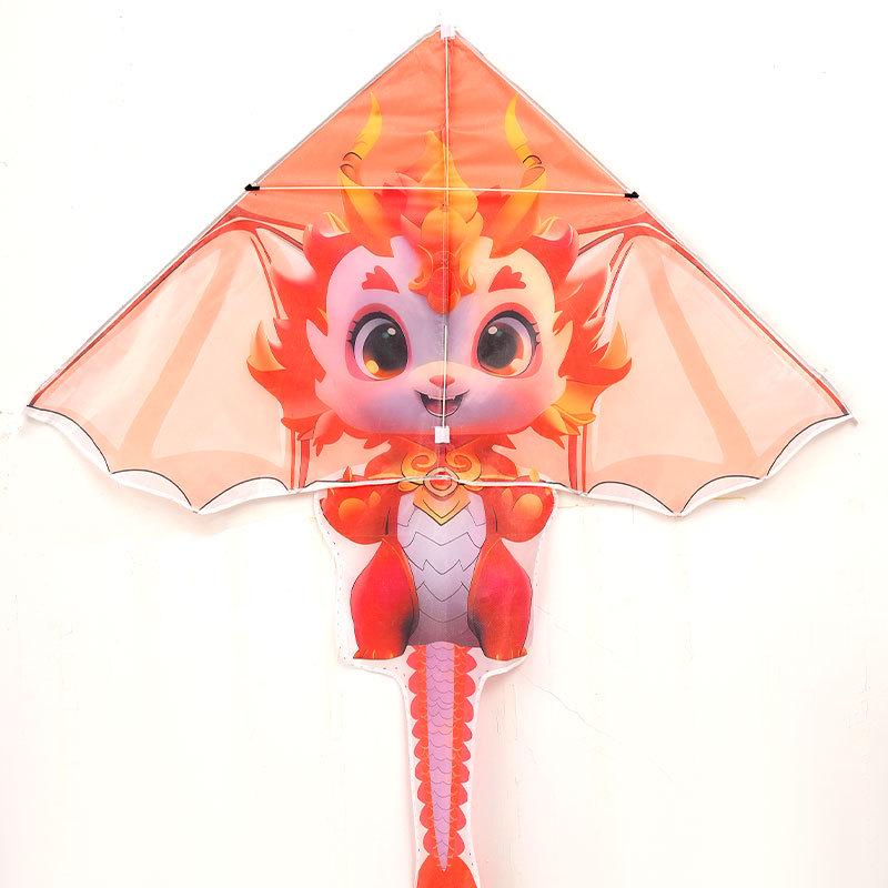 Traditional Weifang Delta-Winged Dragon Kite - Easy to Fly, Long-Tail Cartoon Toy for Children
