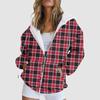 Veste zippée dégradée mode Sweat à capuche pour femme Automne et Hiver Sweat à capuche décontracté Sweat à capuche zippé Manteau chaud pour femme Hauts