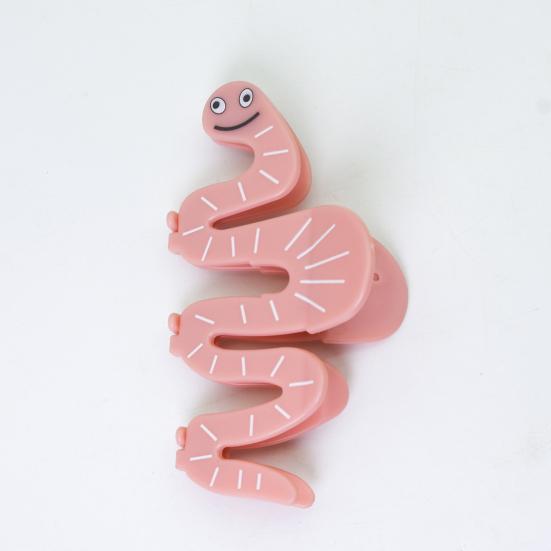 Hair Claw Pink Plastic Smile Face Hairpin Snake Shape Anti-slip Teeth Back Head Shark Hair Clip Hair Accessory