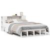 VidaXL Bookcase Bed Without Mattress White 160x200 Cm Solid Wood, Bed, Bedroom Furniture, Bed with Storage, Bed 3323882