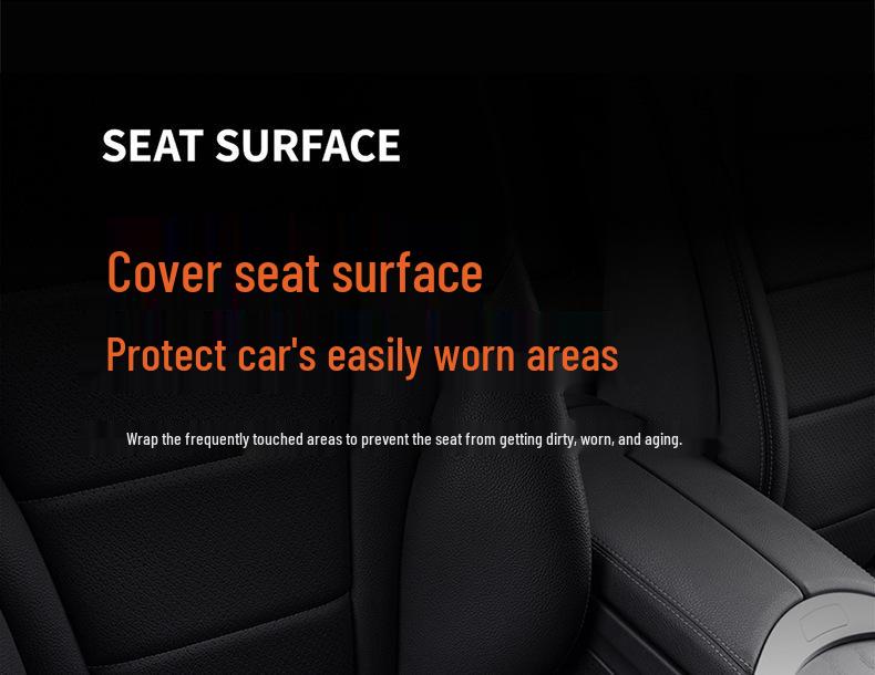 Ice Silk Non-Slip Car Seat Cushion Set - Summer Cooling with Backrest & Square Cushion