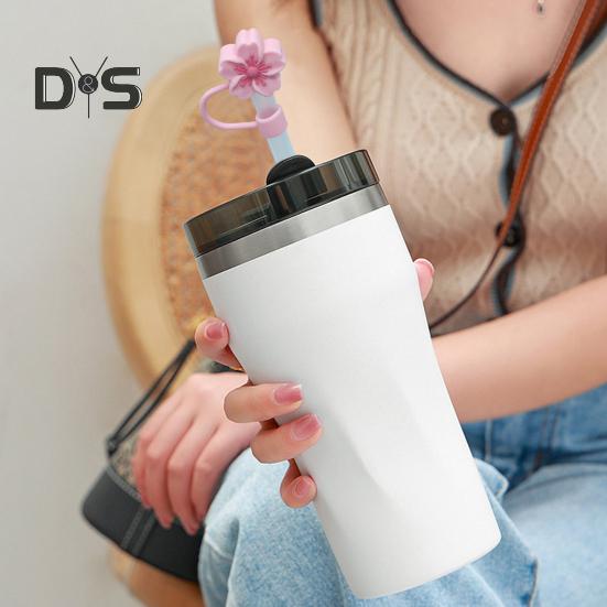 Silicone Flower Straw Cap 10mm Diameter Cute Straw Topper Dust-Proof Drinking Straw Covers Cap Reusable Straw Tips Lids Gift for Party Decor