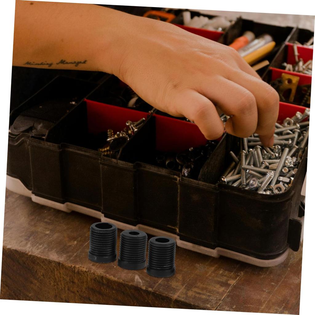 TOPPERFUN 3pcs Gear Lever Screw Shifter Adapter Gick Shifter Head Shift Knob Gear Shifter Adapter Black Plastic