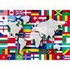 BELECO 7X5ft Fabric World Flags Backdrop World Map International Flag Country Flags Background for Themed Party Decorations Home Decor Photo Booth
