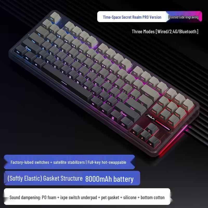 AULA F87Pro Wireless/Wired Mechanical Gaming Keyboard with Bluetooth