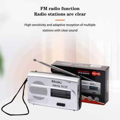 R28 Mini Radio AM FM Battery Operated Portable Handheld Pocket Dual-band Radio Devices Digital Radio Receiver for Outdoor