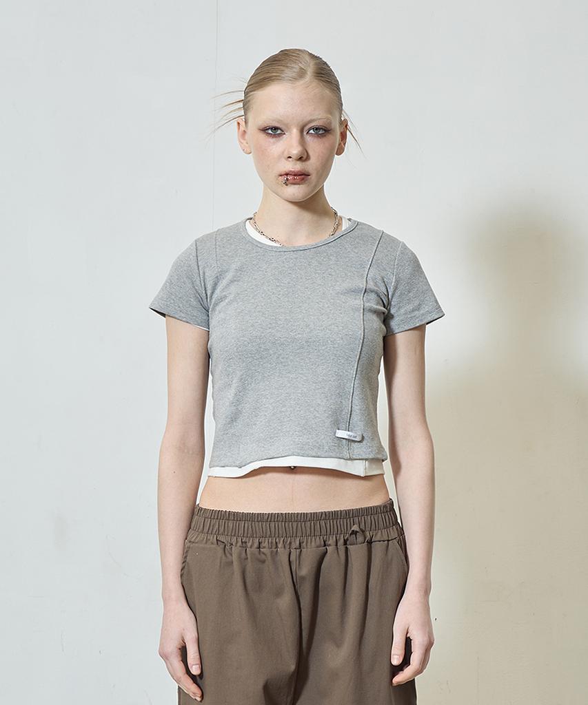 MUTTLETT Crop Point Short Sleeve / Melange