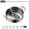 Jingbeier 304 Stainless Steel Hammered Mandarin Duck Hot Pot