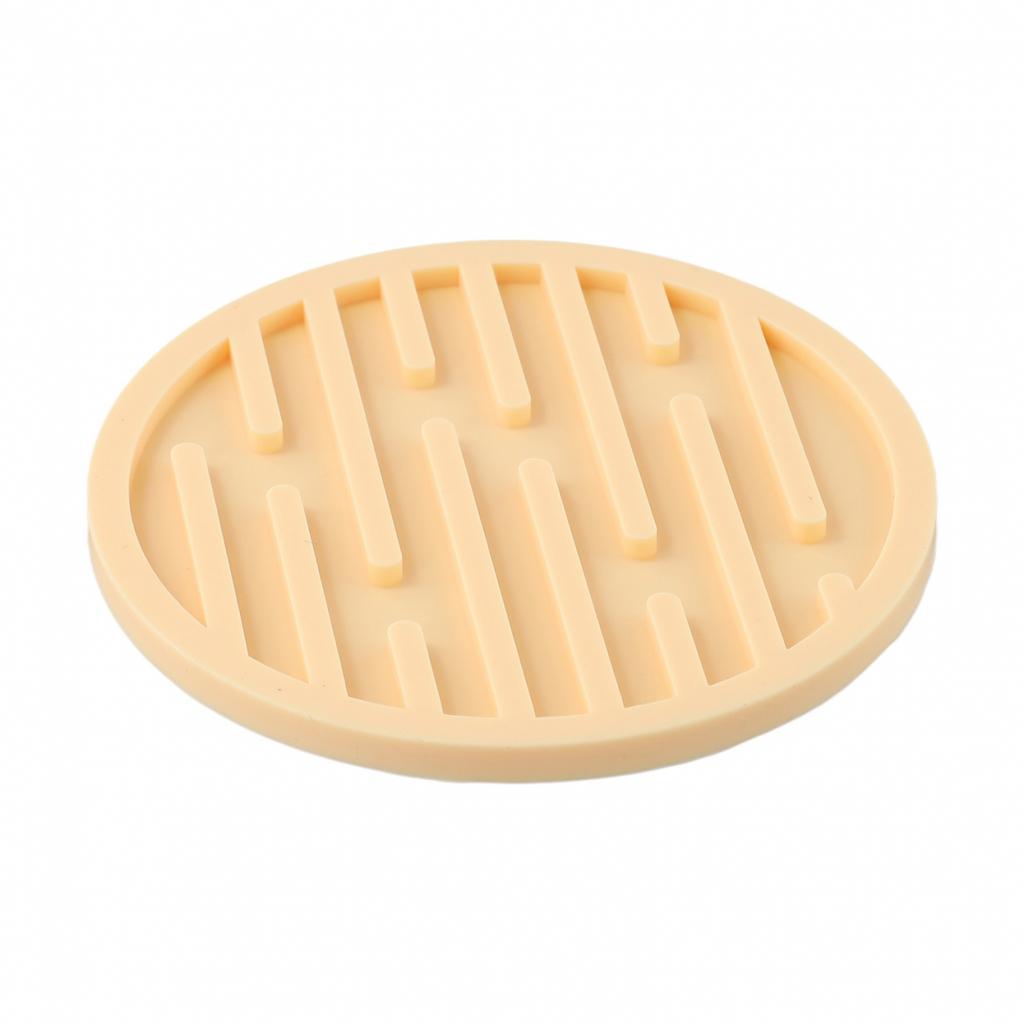 Silent Coasters Silicone Tea Cup Mat Striped Draining Version