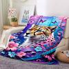 1pc Cheetah Art Print Blanket Lightweight Flannel Blanket Throw Blanket For Sofa, Bed, Travel, Camping, Livingroom, Office yy251015184