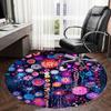 1pc Colorful Floral Mandala Round Carpet, Made of Polyester,Perfect for Decorating Office Chairs, Living Rooms,Vibrant Decorative Rug